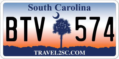 SC license plate BTV574