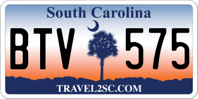 SC license plate BTV575