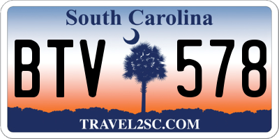 SC license plate BTV578