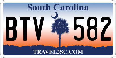 SC license plate BTV582