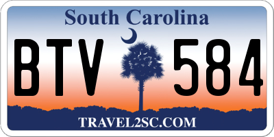 SC license plate BTV584