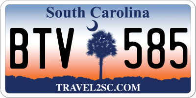 SC license plate BTV585