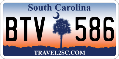 SC license plate BTV586