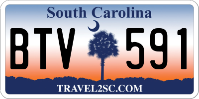 SC license plate BTV591