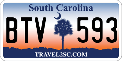 SC license plate BTV593