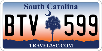 SC license plate BTV599