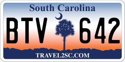 SC license plate BTV642