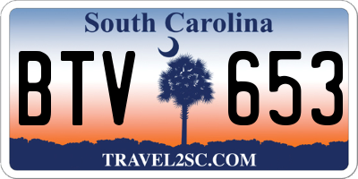 SC license plate BTV653