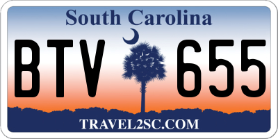 SC license plate BTV655