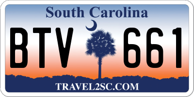 SC license plate BTV661