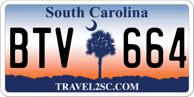 SC license plate BTV664