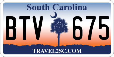 SC license plate BTV675