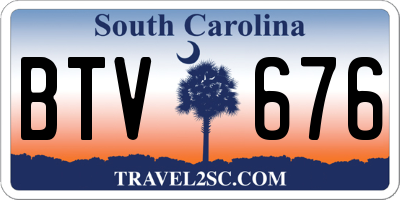 SC license plate BTV676