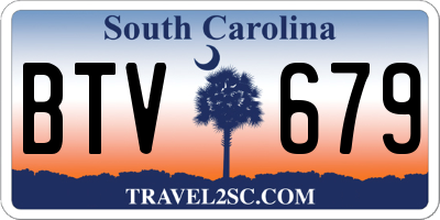 SC license plate BTV679