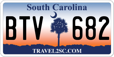 SC license plate BTV682