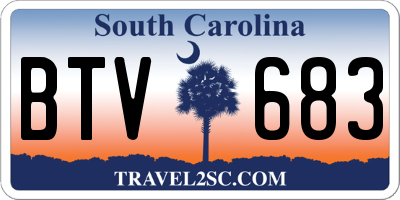 SC license plate BTV683