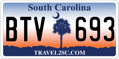 SC license plate BTV693