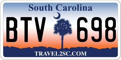 SC license plate BTV698