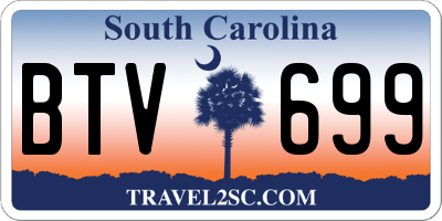 SC license plate BTV699