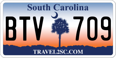 SC license plate BTV709