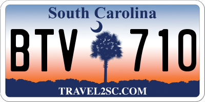 SC license plate BTV710