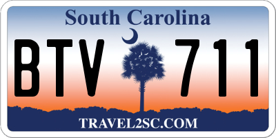 SC license plate BTV711