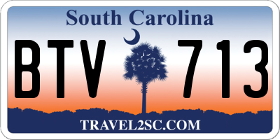 SC license plate BTV713