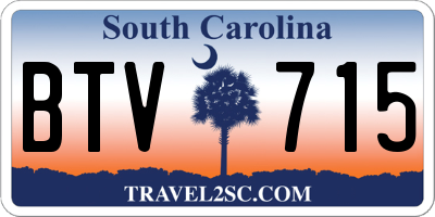 SC license plate BTV715