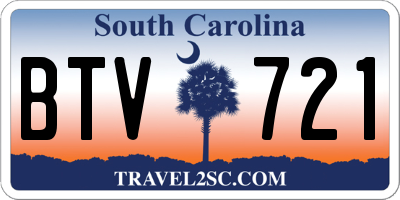SC license plate BTV721