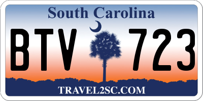 SC license plate BTV723
