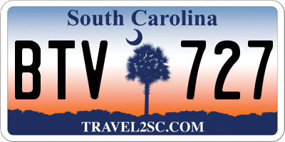 SC license plate BTV727