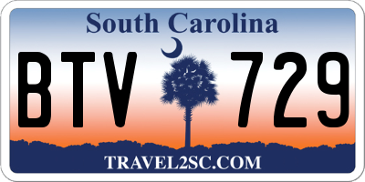 SC license plate BTV729