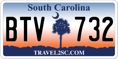 SC license plate BTV732