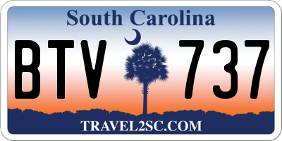 SC license plate BTV737