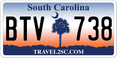 SC license plate BTV738