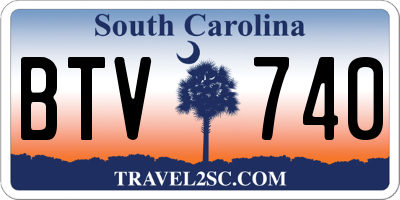 SC license plate BTV740