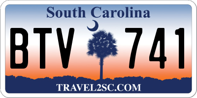 SC license plate BTV741