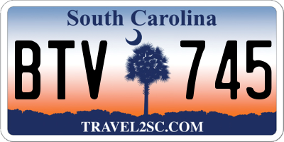 SC license plate BTV745
