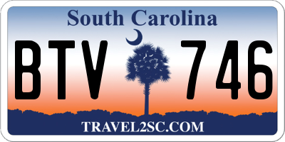 SC license plate BTV746