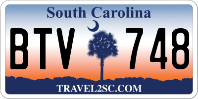 SC license plate BTV748