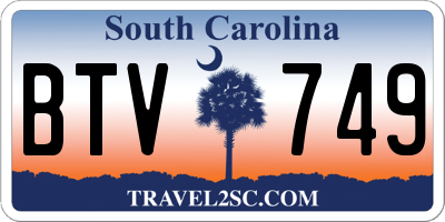 SC license plate BTV749