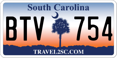 SC license plate BTV754