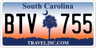 SC license plate BTV755