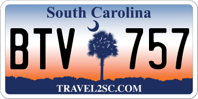 SC license plate BTV757