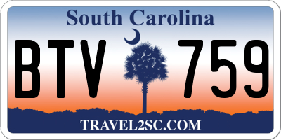 SC license plate BTV759