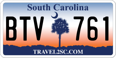 SC license plate BTV761