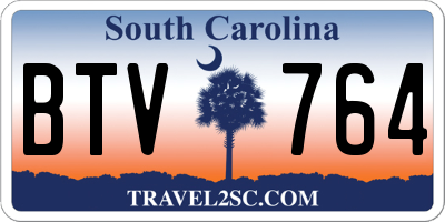 SC license plate BTV764