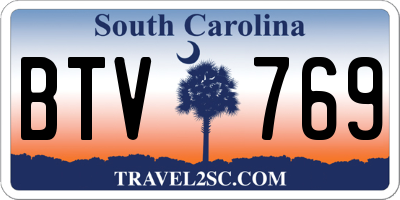 SC license plate BTV769