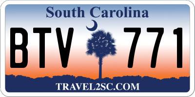 SC license plate BTV771