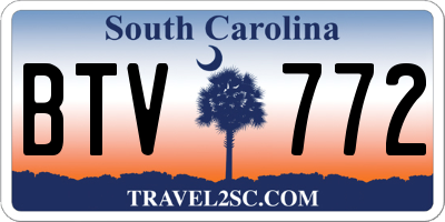 SC license plate BTV772
